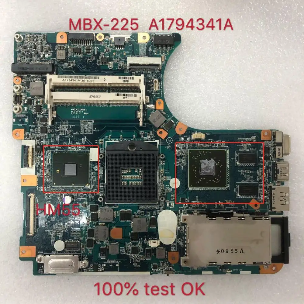 Za M981 MBX-225 HM55 A1794341A DDR3 Par Sony VPCEC Série VPCEC25FX Motherboard totalmente testado ok