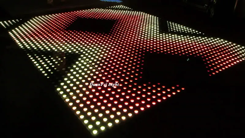 DunFly DuanFei Svetlobe 6pieces dmx osvetljeno plesišču digitalni tla 50x50cm poročni ples tla