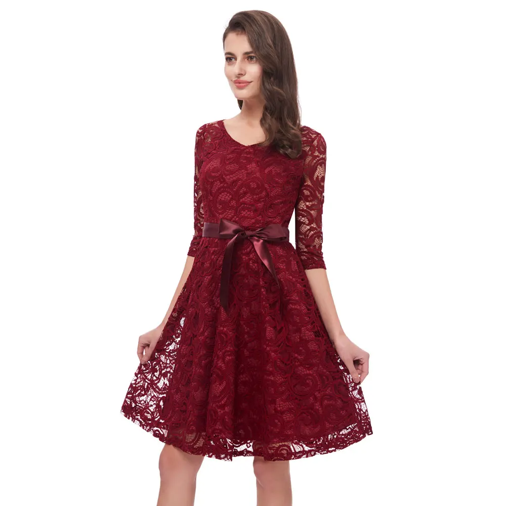 Poceni lepotni večerne Obleke kratek 2019 senior študent prom oblačenja čipke temno roza maturantski obleki formalno stranko obleko vestido de noiva