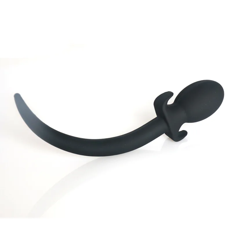Premer 5.5 / 4 / 3 cm, silikonski analni seks igrače black analni Pes rep butt plug prostata masaža odraslih spolnih igrač za moške gej