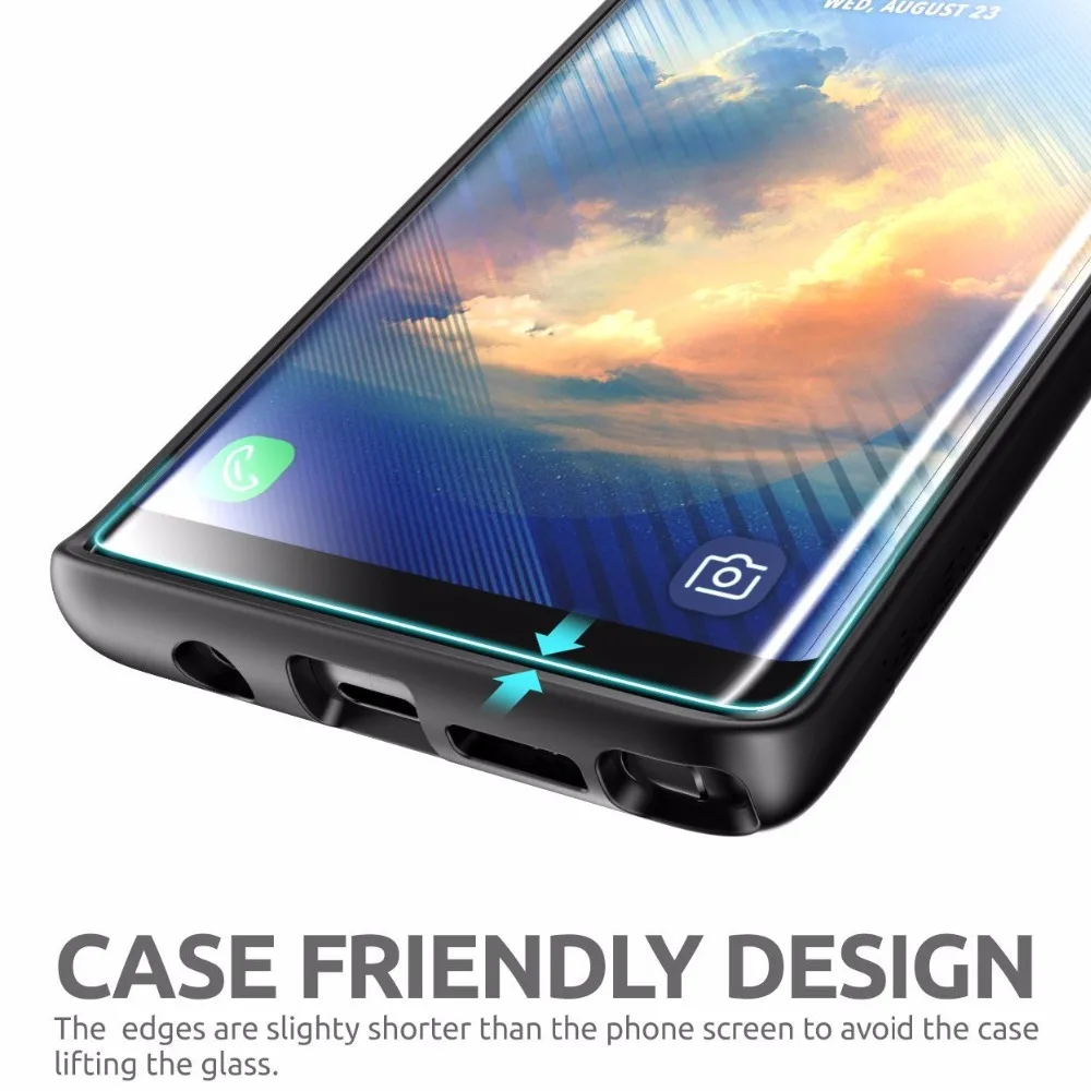 Za Samsung Galaxy Note 8 Kaljeno Steklo 9H Electroplated 3D Spredaj Poln Film Za Samsung Note8 S8 Plus Zaslon Patron Stekla