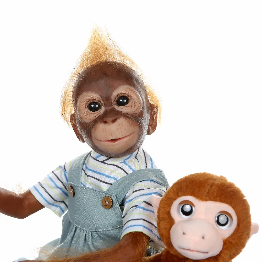 Novo 21inch 52 CM ročno prerojeni silikonski opice Opica zelo mehkega silikona vinil novorojenčka prilagodljiv Zbirateljske lutka risanka boneca