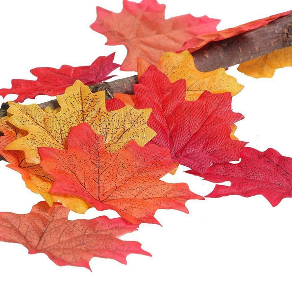 Mešane Barve Umetno Jeseni Jesen, Javor Listi Simulacije Rastlin Poroko Dekor