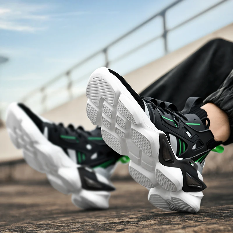 Moški tekaški športni copati nove športne čevlje šport priložnostne čevlji dihanje odporne na obrabo šok absorpcije čevlje za na prostem Zapatillas