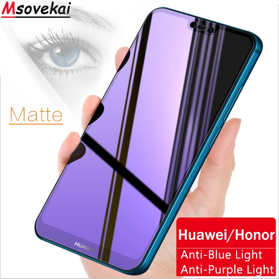 Kaljeno Steklo Za Huawei P Smart 2019 Nova 4 Uživajte 9 Čast 10 Lite 8X Max View20 Magic 2 Mat Anti Modra Svetloba Screen Protector