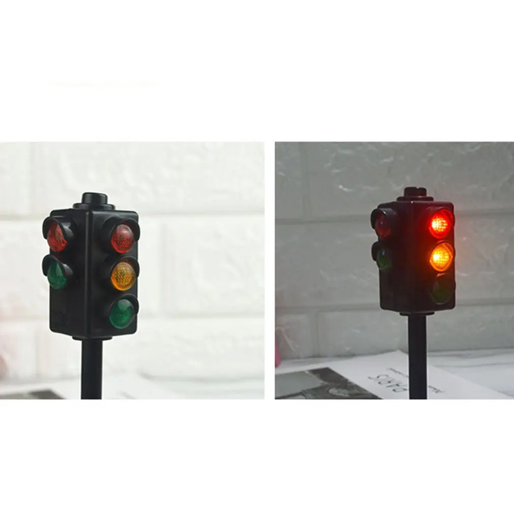 Mini prometni Znaki Prometni Svetlobni Blok z Zvokom LED Otrok Varnosti Izobraževanje Otroci Puzzle semafor Igrače Fantje Dekleta Darila