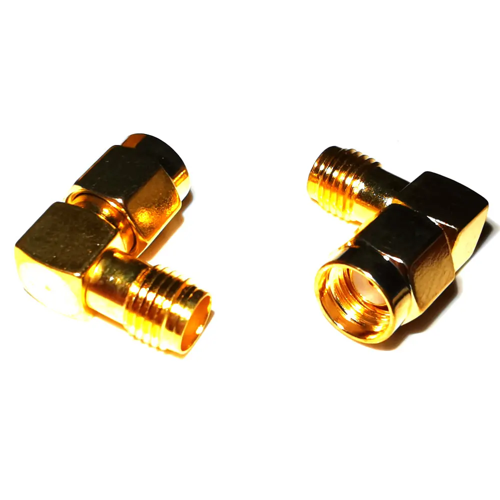 5PCS 90 Stopinj SMA ženski pin za RP SMA ženski pin RF Nagovoriti Adapter Naravnost goldplated