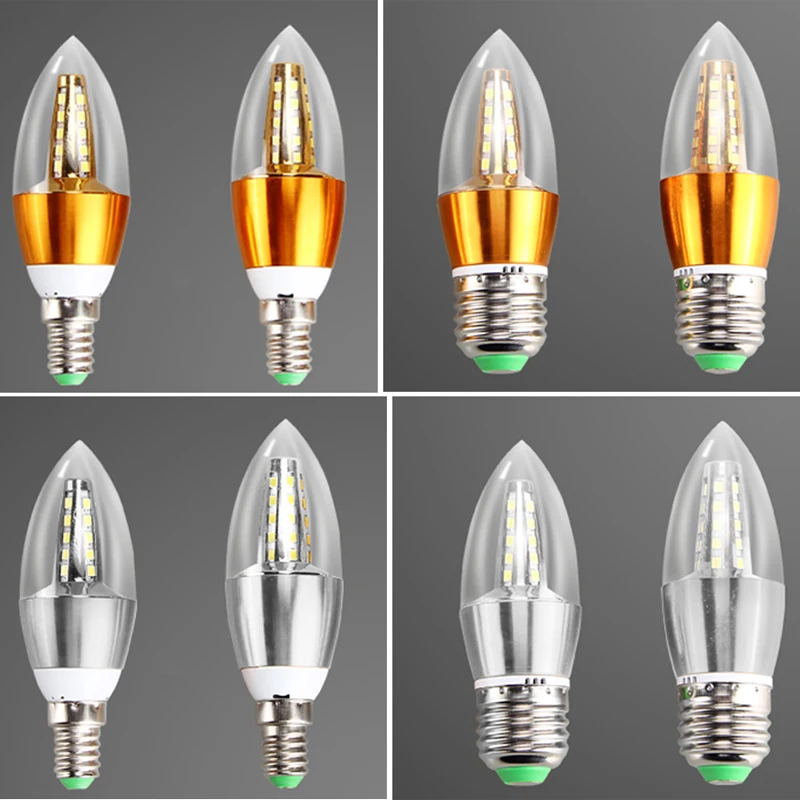 E14 LED Sveče Žarnice Luči E27 Varčevanje z Energijo Svetilke 220V 5W Led Koruza, Bučke Lestenec Za Domačo Razsvetljavo LED Žarnice