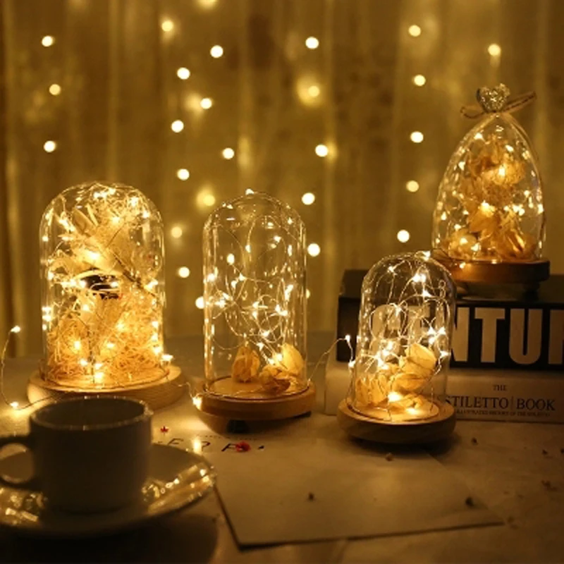 Dropship Dekorativne Svetilke 1M/2M LED Pravljice Niz Luči Počitnice Razsvetljavo Nepremočljiva Bakrene Žice Božič Luči Garland Dekoracijo