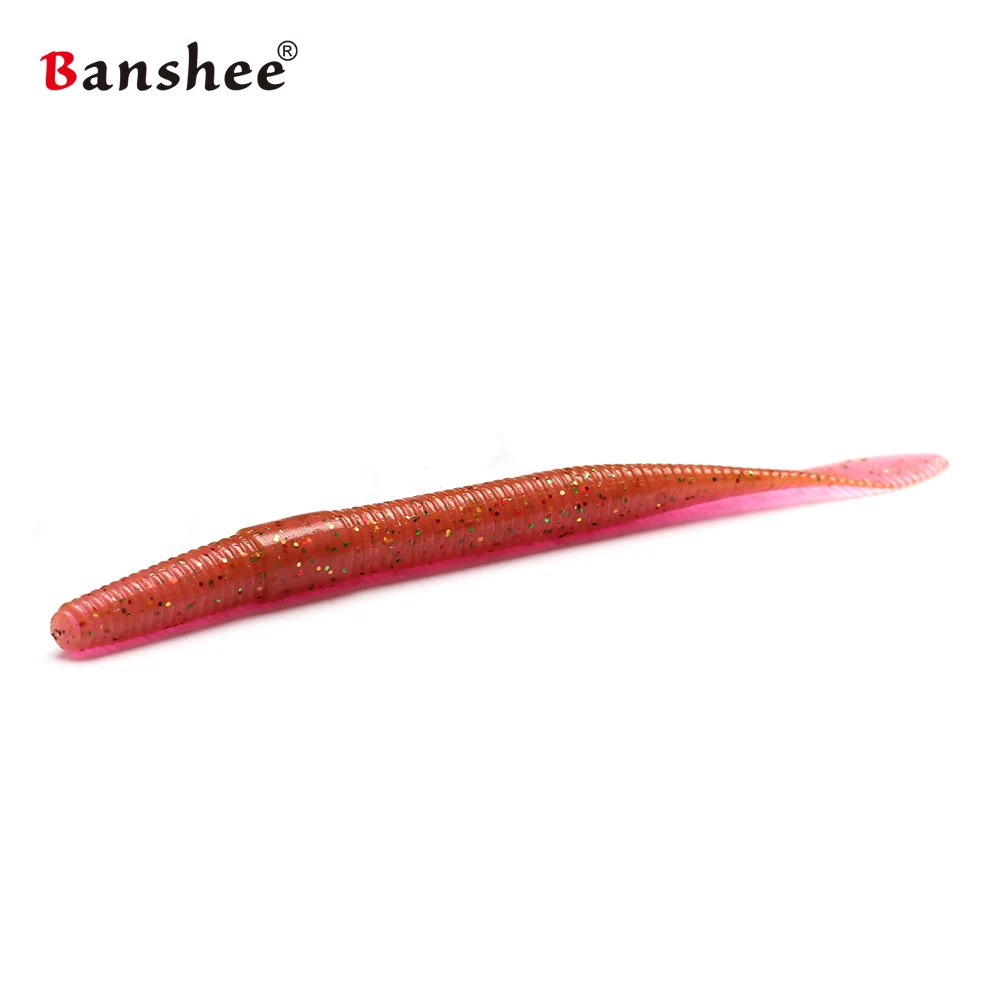 Banshee 10Pcs Esfishing 99mm za 2,9 g Lure Mehke Silikonske Vabe Umetno Wobbler Bas/Krap Ribolov Vab Potopu Črv/Črvi, Ostriž