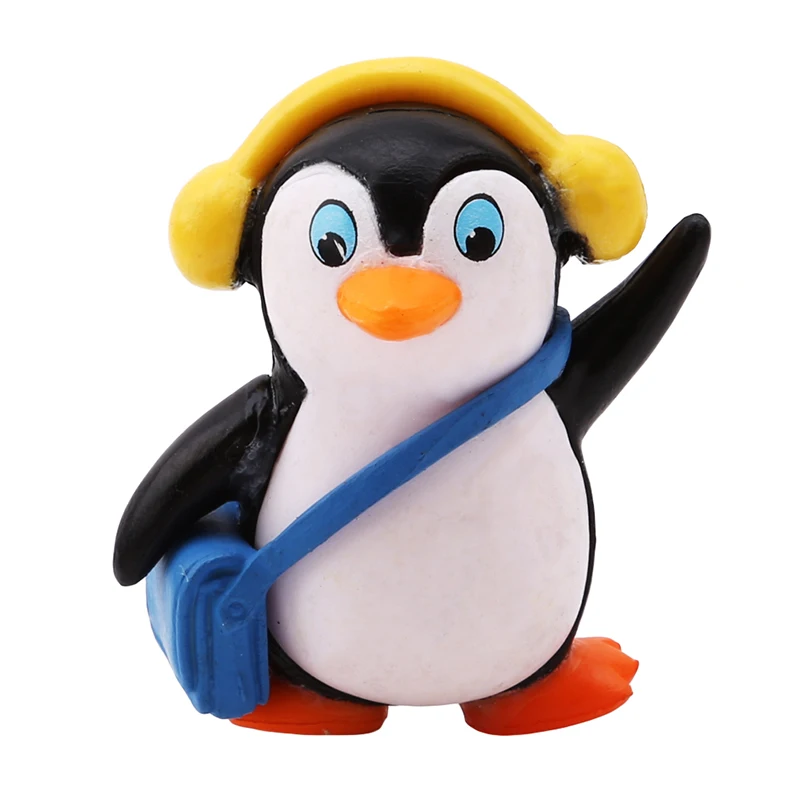4 KOS / Veliko Pingvin Živali Smolo Miniaturne Figurice Doma Dekoracijo Srčkan DIY Pravljice Vrt Gnome Živali Moss Okraski Obrti