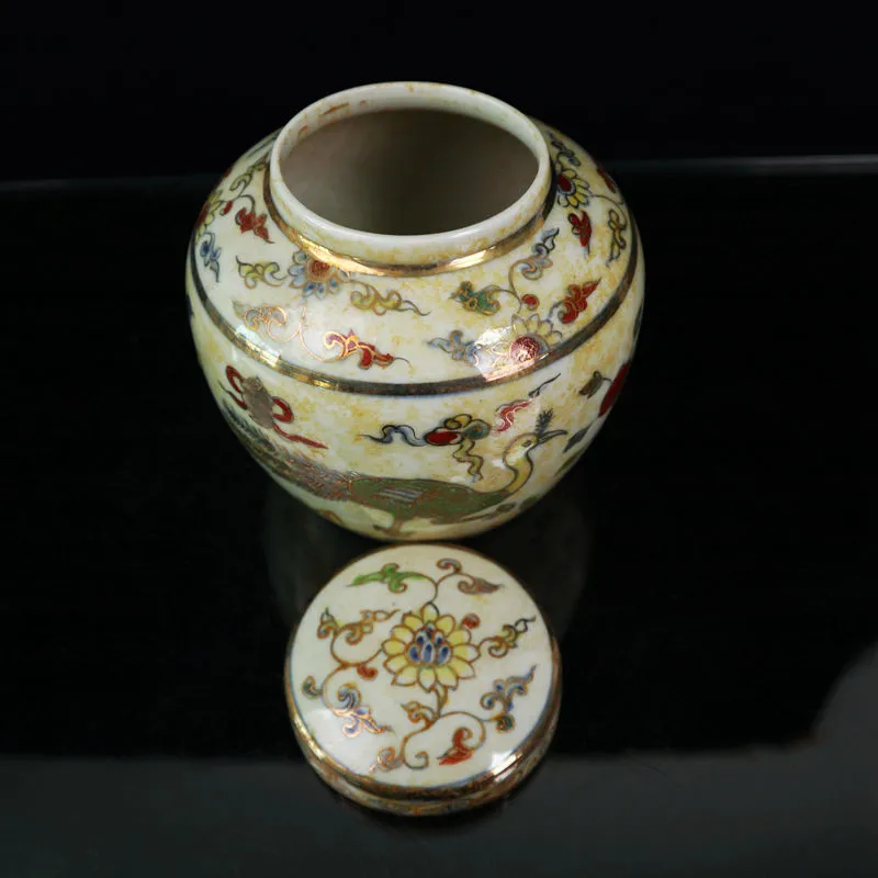Starinsko Ming Dinastija Chenghua leto, ki porcelana opremljanje doma z zlato pobarvane dvojno phoenix vzorec