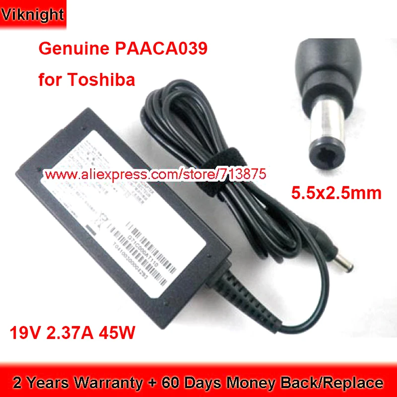 Resnično PAACA039 45W Polnilnik AD9049 19V 2.37 A AC Adapter za Toshiba Z935-P390 PROTOGE Z30 P55 Prenosni računalnik Napajanje