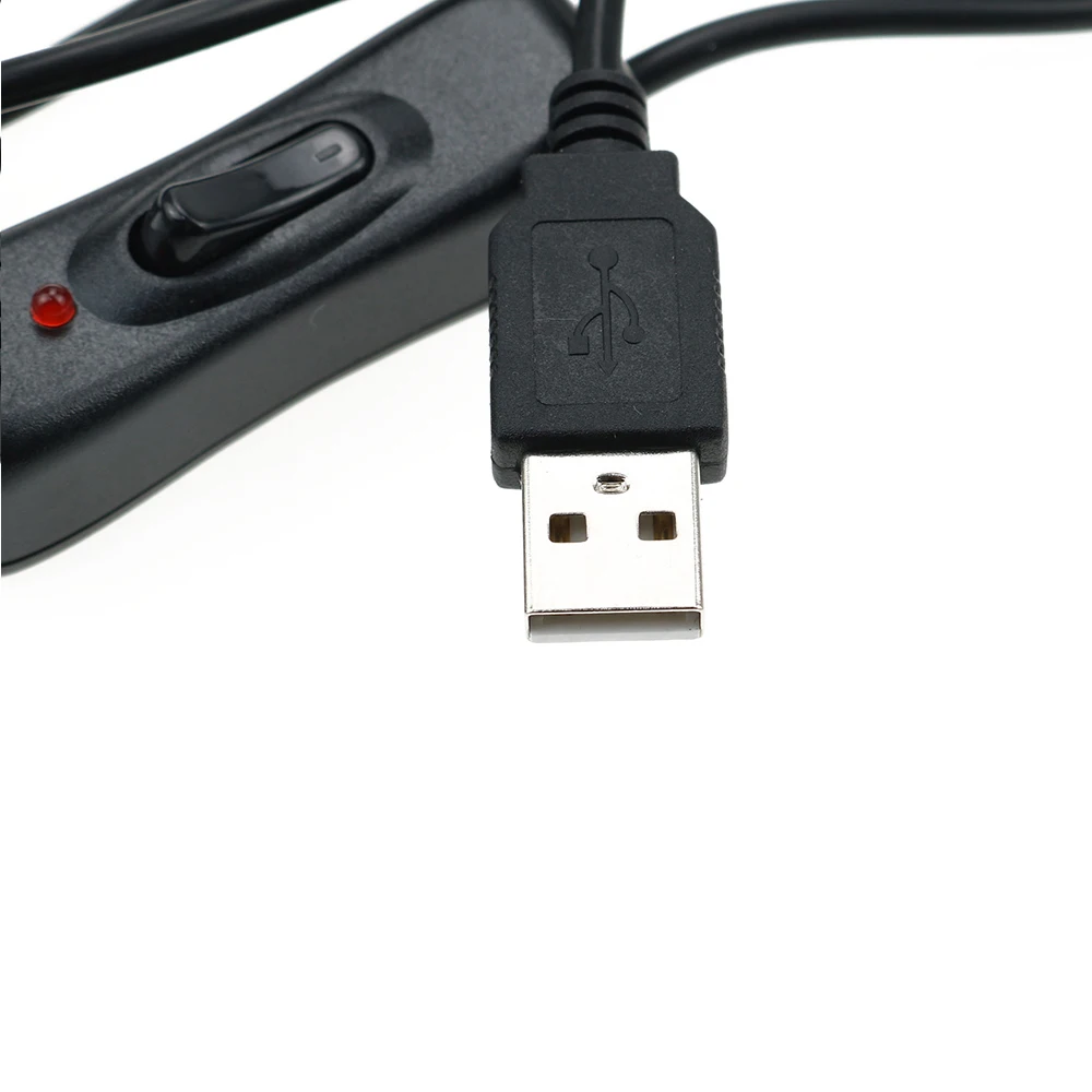 YuXi 1M Kabel USB 2.0 Moški-Ženska Stikalo NA OFF Kabel Preklop indikatorska Lučka Power Line Črno Bel Elektronika Datum Pretvorbo
