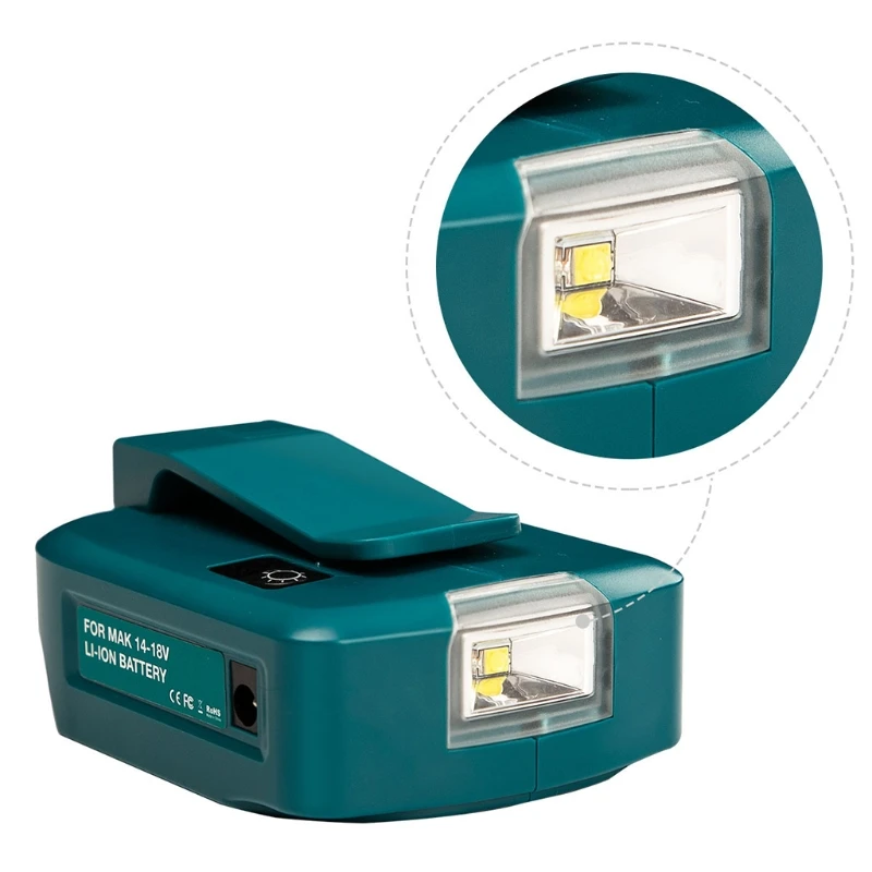 14.4/18V Li-on Baterija Dvojna Vrata USB z LED Luči Pozornosti za Makita Prostem N0HB