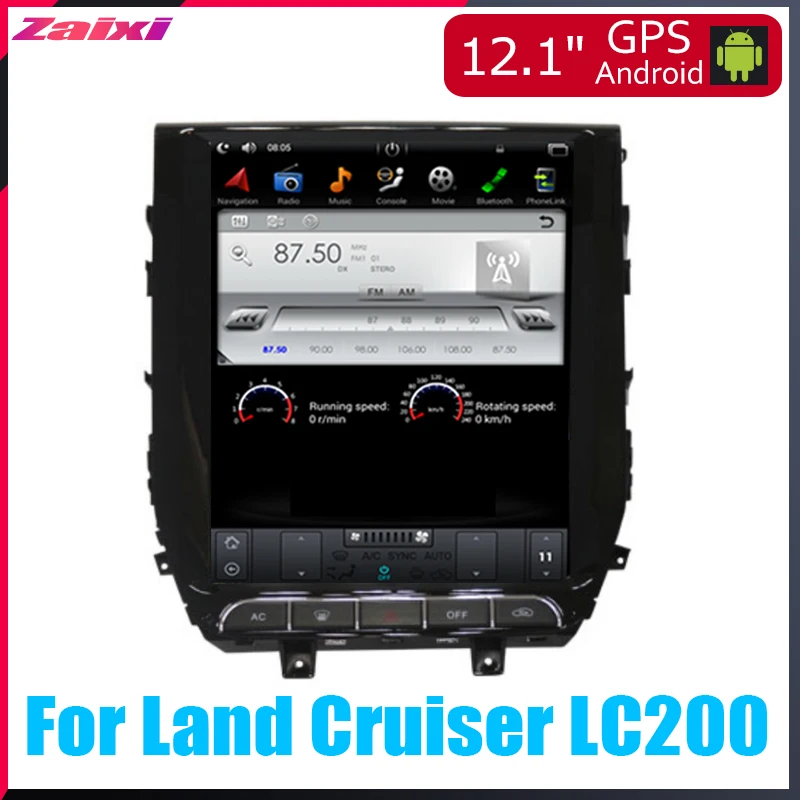 ZaiXi Android Avto Večpredstavnostna GPS Za Toyota Land Cruiser LC200 2016~2019 Radio navpično zaslon tesla zaslon, Radio, Video, USB in DAB+