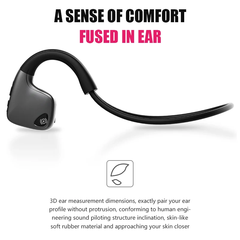 Brezžični Čepkov Bluetooth Kostne Prevodnosti Slušalke, ki Teče Športne Slušalke Nepremočljiva in Sweatproof Slušalke