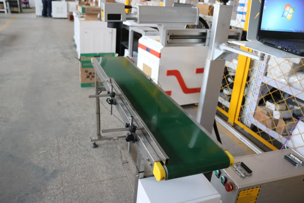 Transportnega traku fiber laser marking pralni za vojsko tovarniška ploščica