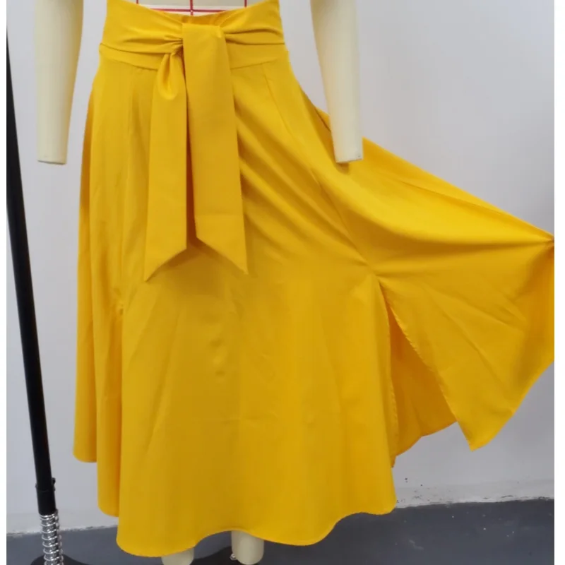 Barva Naguban big robom Midi Krilo Ženske Elastične Visoko Pasu Krila 2020 Novo Modno Elegantna Ženska Dnu