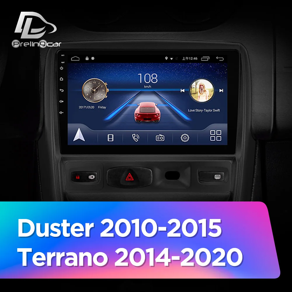 Prelingcar Android 10 nimate 2-Din avtoradia za Večpredstavnostna Video Predvajalnik Navigacija GPS Za Renault delovna halja 2010-Terrano-2020