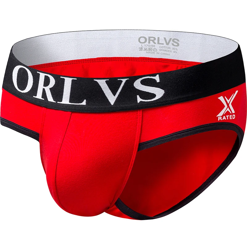 ORLVS blagovne Znamke Mens Seksi spodnje Perilo, Moške Hlačke Bombaž Dihanje Geji Undrewear 3D Torbica Moških Boxer OR110