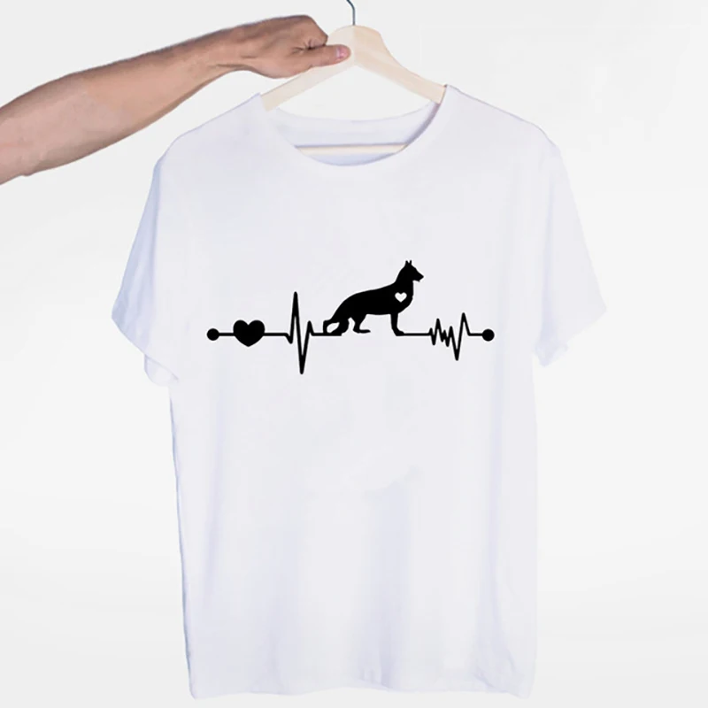 Lus Los Modni Utrip Lifeline pes, mačka stopala Ženske bele tshirt Halajuku Priložnostne Smešno, majica Za ženske Vrh Tees