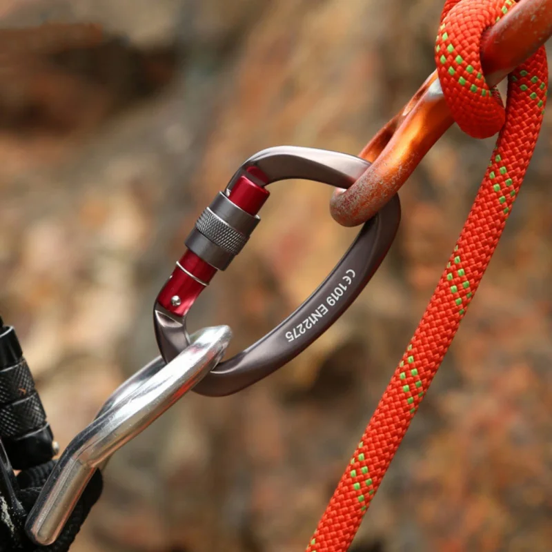 XINDA 25KN D Oblikovan Varnost Master Vijak Zaklepanja Sponke Planinarjenje, Jamarstvo Plezanje Carabiner