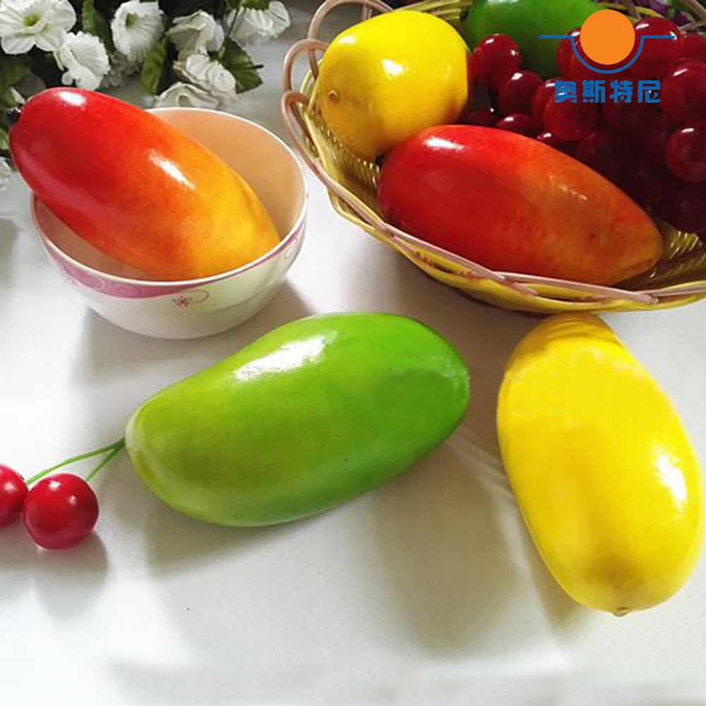 10pcs velika velikost mix barve Visoke imitacije umetno Ponaredek mango Sadje&umetnih plastičnih ponaredek simulirani mix barve mango