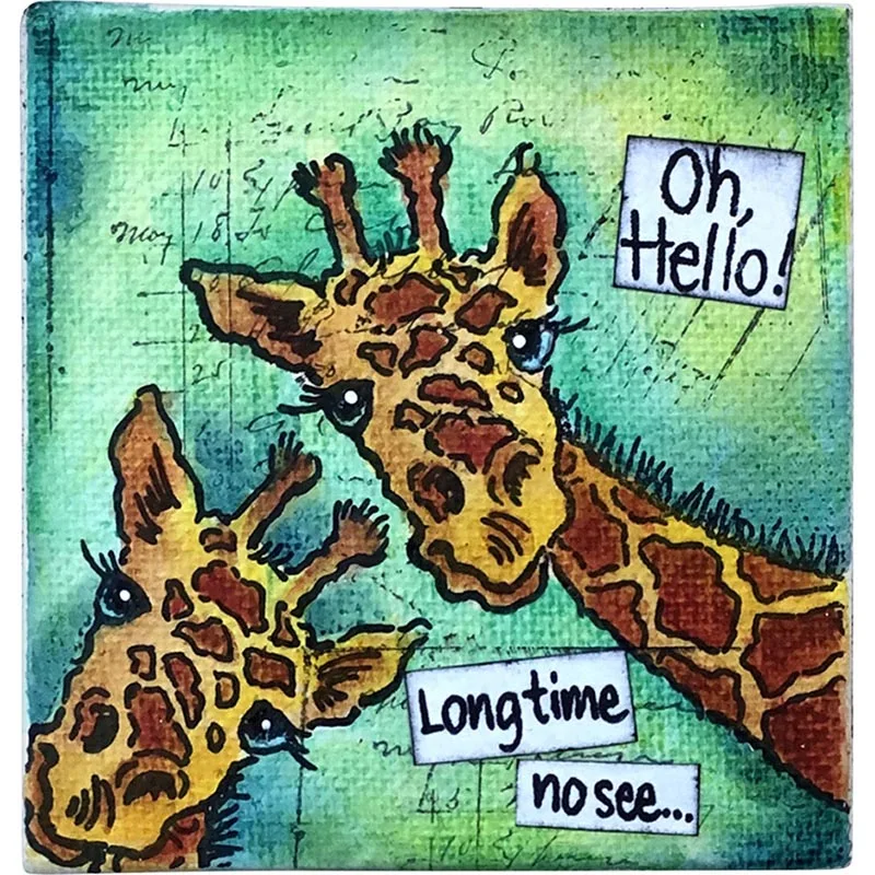 Žirafa Žerjav Rakun Ovce Raca Dolgo Časa Ni Videti lep Pozdrav Rezanje Kovin Matrice Z Jasno Znamk Za DIY Obrti Kartice 2020 Nova