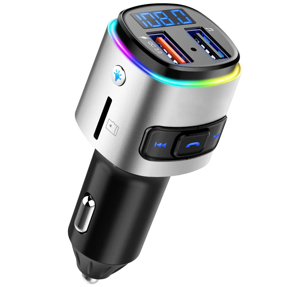 QC3.0 Avto Polnilnik, Bluetooth, FM Oddajnik Prostoročno LED Avto Avdio MP3 Predvajalnik Hitro Dvojno USB Avtomobilski Telefon, Polnilec S TF