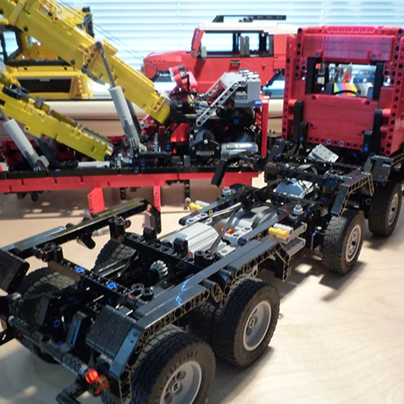 BuildMocTechnical rc Tovornjak Modela avtomobila gradniki Scania šahovnica z 8 × 8 Extreme Vleko Tovornjakov Arocs Moc Opeke Daljinski upravljalnik Vozilo Igrače