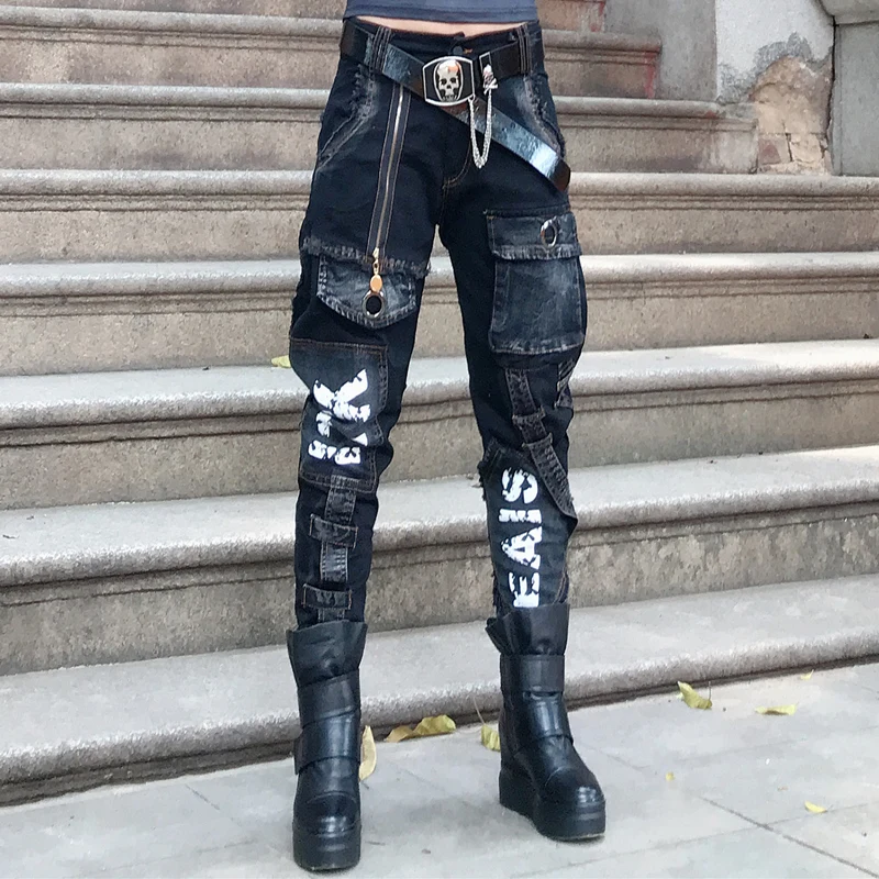 Evropski postaja Spomladi leta 2020 novi modi Harun ženska moda osebnost kavbojke tanke noge kažejo dolge hlače