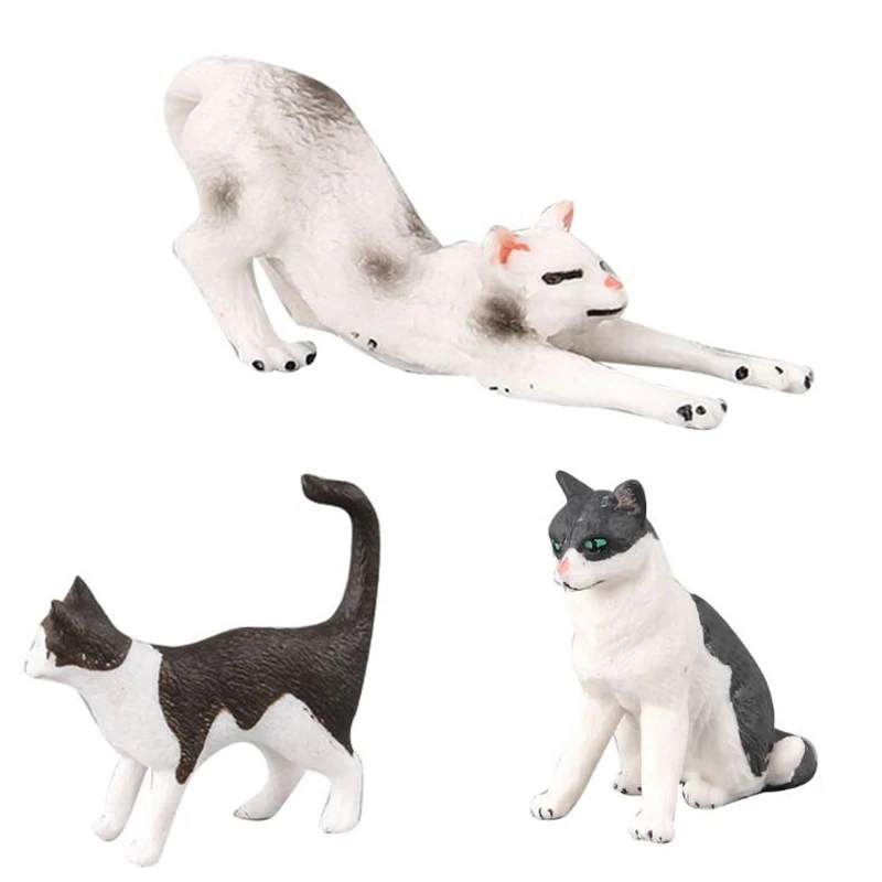 Simulacija Mačka Igrače za Otroke, Otroško Pet Model Slika Živali Plastične figuric Smešno Darilo Igrača Lutka Doma Dekor Mačke figur