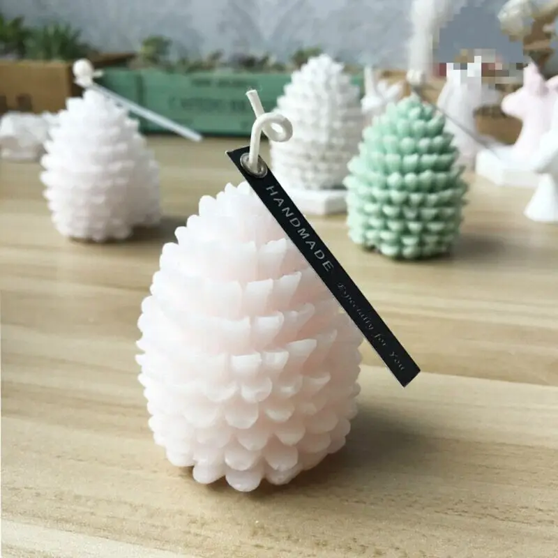 3D Božično Drevo Bor Cone Silikonski Sveča Plesni Milo z Glino, Kar DIY Torta Dekor J78F