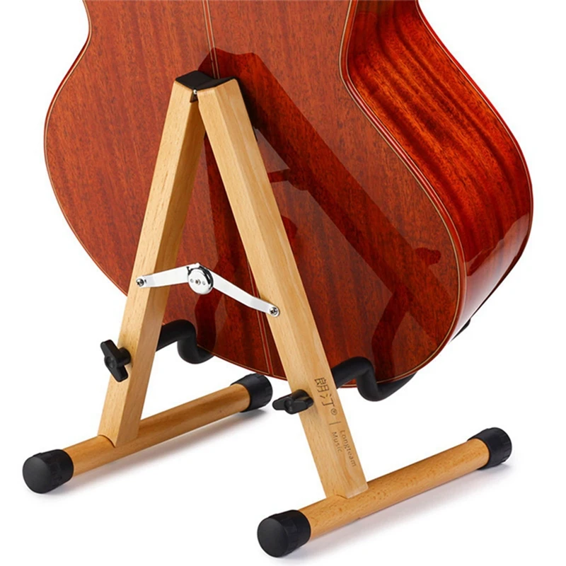 Longteam Lesene Ukulele Violino Mandolin Stand-Okvir, Zložljiv Ročno izdelan iz Masivnega Lesa za Mala Instrument Ukelele, Violina z Lokom