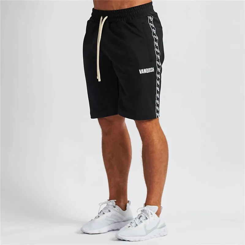 Ulične poletje bombaž moda za moške hlače priložnostne pet-točka hlače jogger telovadnic blagovne znamke bodybuilding šport