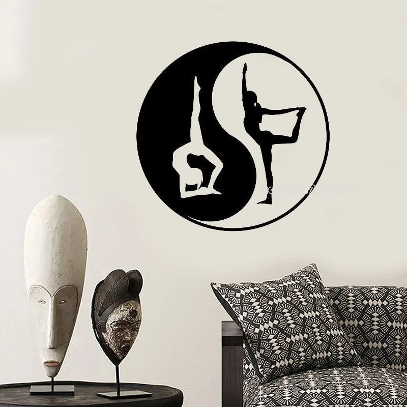 Yin Yang vinilna Mandala Vinilne Nalepke Yin Yang Joga Predstavlja Stenski Dekor Za Joga Studio Ozadje Dekoracijo Umetnosti Zidana LL474