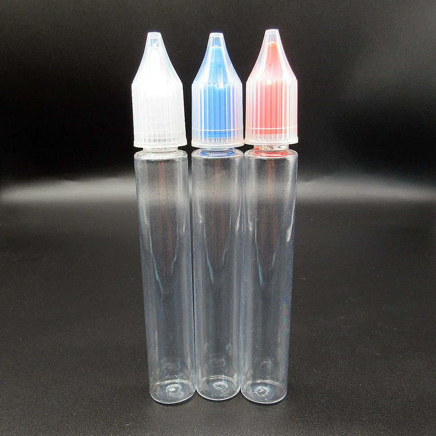 PET 15ml plastično pero obliko samorog steklenico ,e tekočine ,e sok steklenico z childproof pisane skp 100 kozarcev/veliko