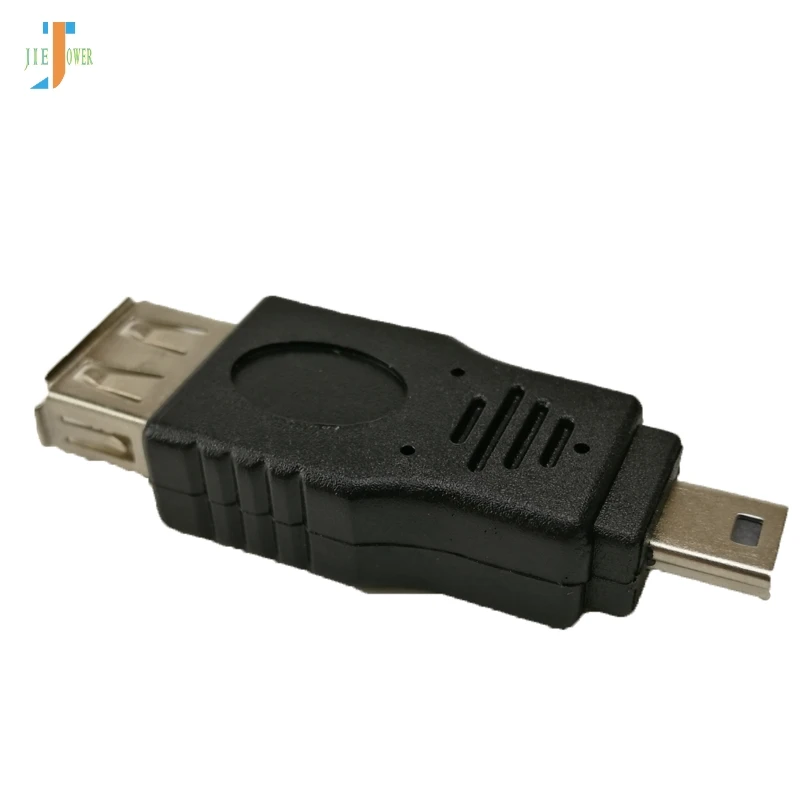 500pcs/veliko Visoko Kakovostnih USB 2.0-A Ženski Mini USB B 5Pin Male Plug Host OTG Adapter za Mobilni telefon, Tablični Črna