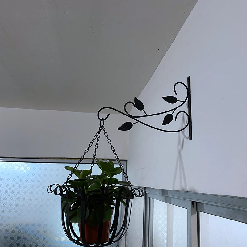 2 Kovanega Železa Steni Visi Cvet Pot Stojala za Obešanje na Steno Notranji Balkon, ki Visi Orhideja Rack