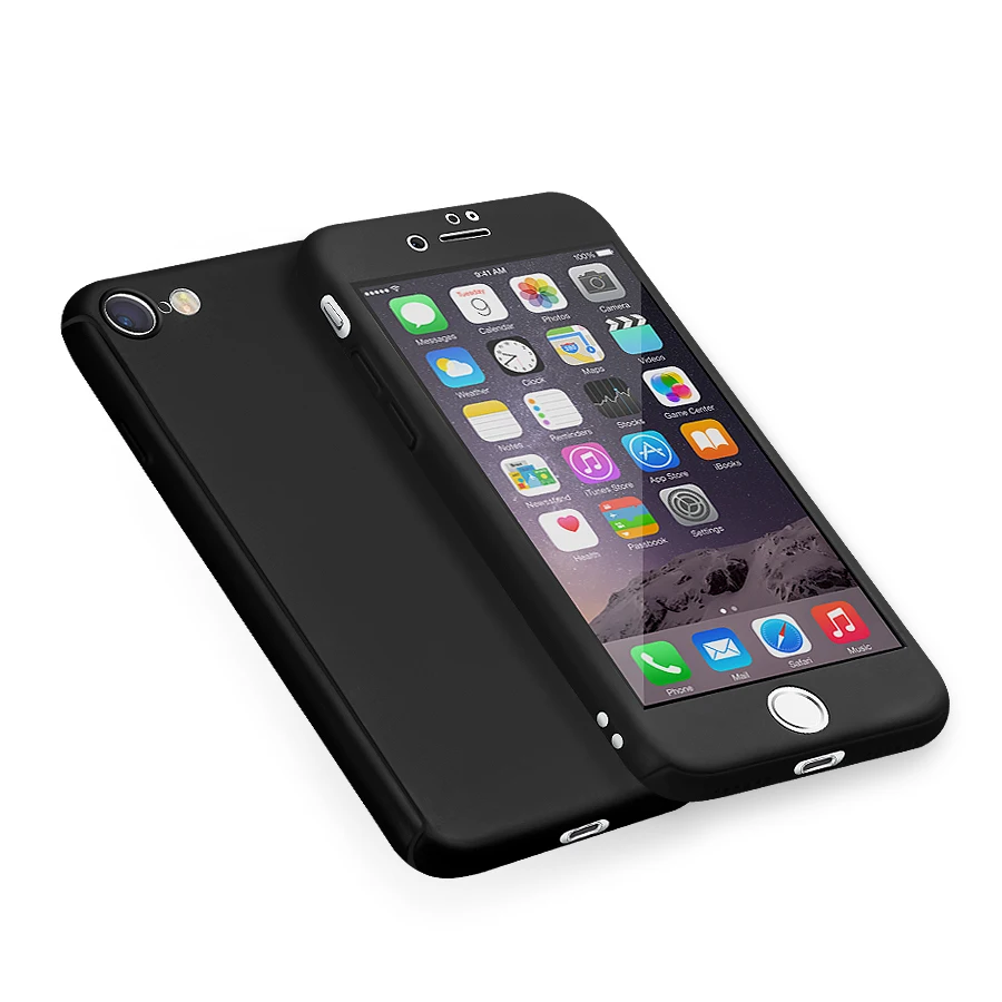 Luksuzni Nazaj Mat 360-Stopinjski Celotno Telo Primeru za iPhone 6 6s Plus 5 5s SE 8 8plus Primeru Polno Kritje Za iPhone 7 7 Plus Telefon Primerih