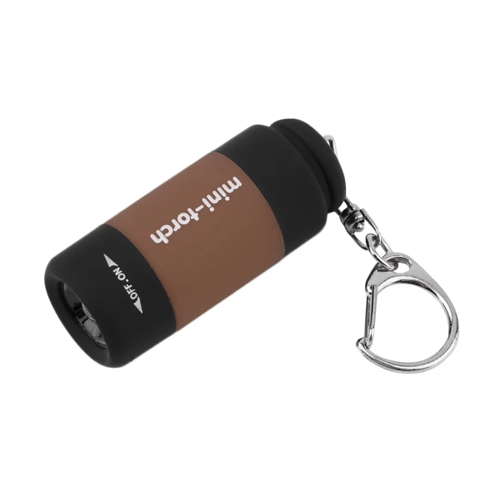 Debelo 1pcs Prenosni Mini Keychain Žep Baklo USB Polnilne Luči Svetilka Svetilka 0,5 W 25Lm Multicolor Mini-Bakla