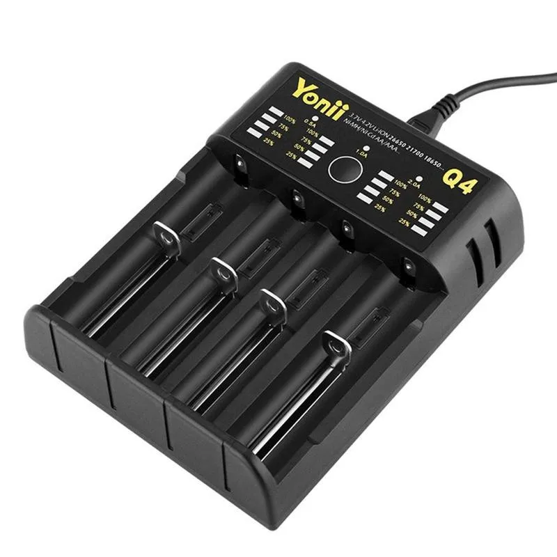1 Pc Polnilnik Baterij Li-ion USB 4 Reže Neodvisni Prenosne Baterije Polnjenje Priročno 16340 18350 14500 Polnilnik
