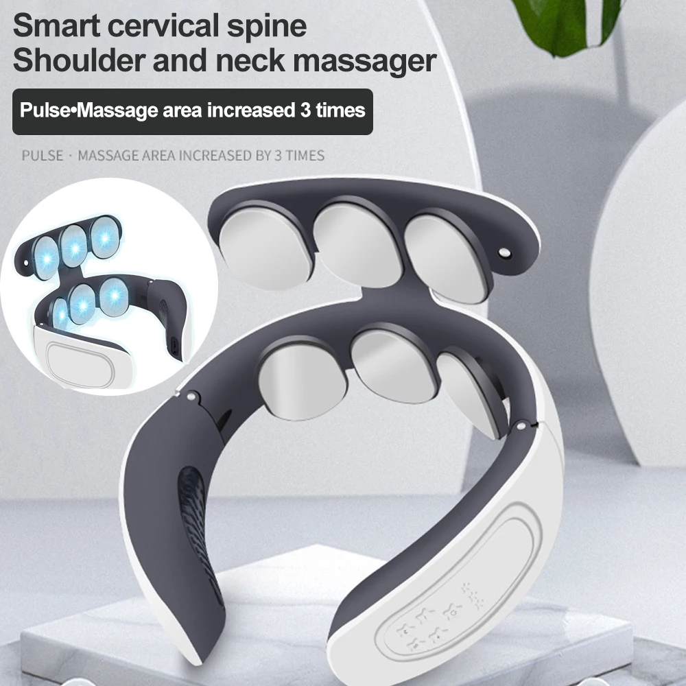 Električni Massager Za Vrat In Ramena EMS Mišice Vratu Massager Cervikalno Masažo Orodje za Ogrevanje Lajšanje Bolečin Zdravje Nega Naprave