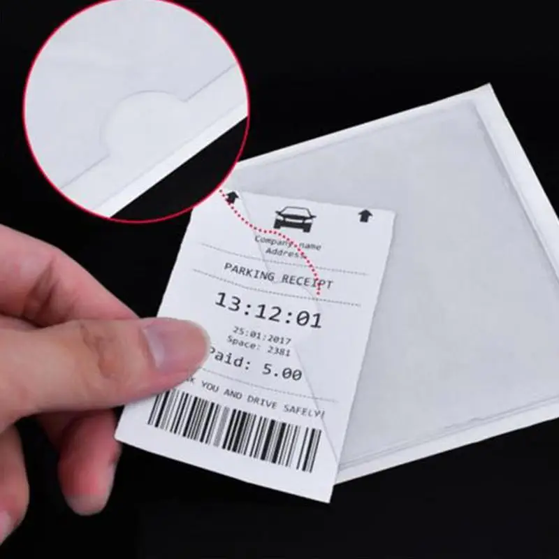 Samolepilna etiketa vrečko pregleden kartico rokav samolepilne vetrobransko steklo, parkirišče dovoljenje plastične kartice rokav avto nalepka, plastična cena