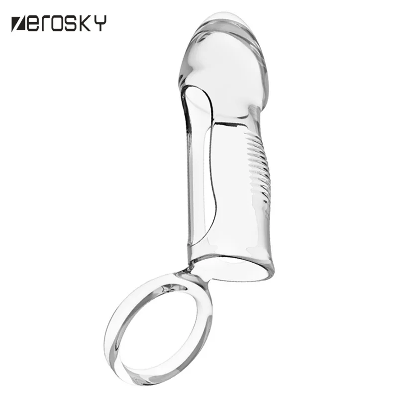 Za večkratno uporabo kondoma Impotenca kontracepcijski razširitev rokavi Penis obliko Petelin obroč Spolnih Igrač za Moške Zerosky