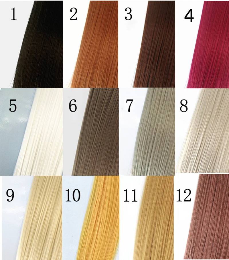BJD Lasuljo Dolge kodraste lase za 1/3 1/4 1/6 1/8 Dolgih Valov Visokih temperaturah Vlaken Črno zlati las za Punčke več barv