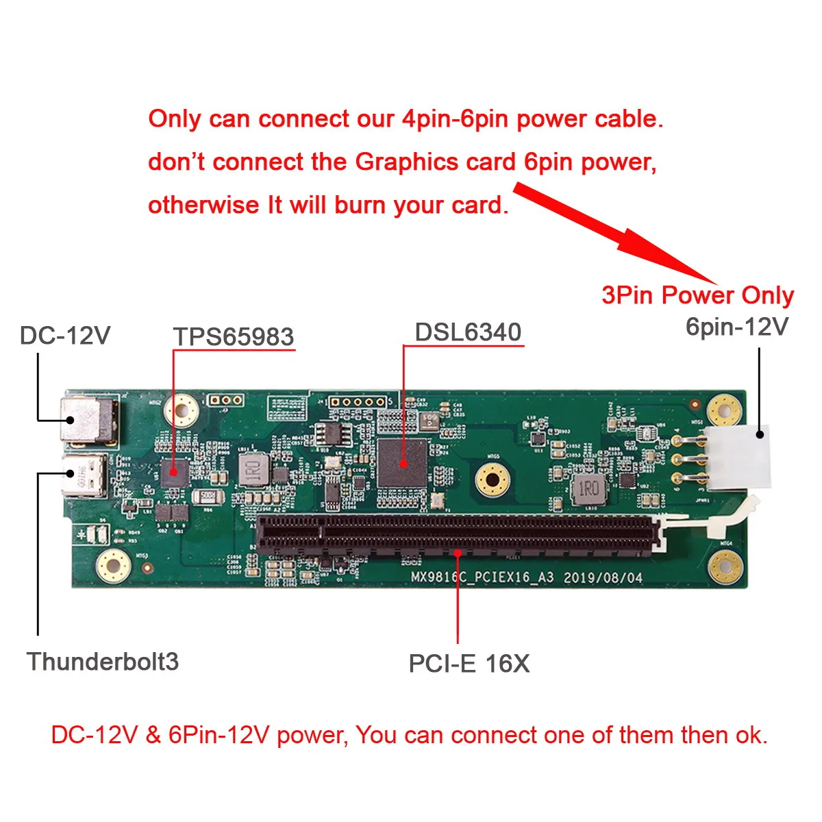 PCI Express, PCI-E 16x Namizje Grafične Kartice SSD Nvme NGFF M-key Card Kabel 40Gbps USB4 Tip-C