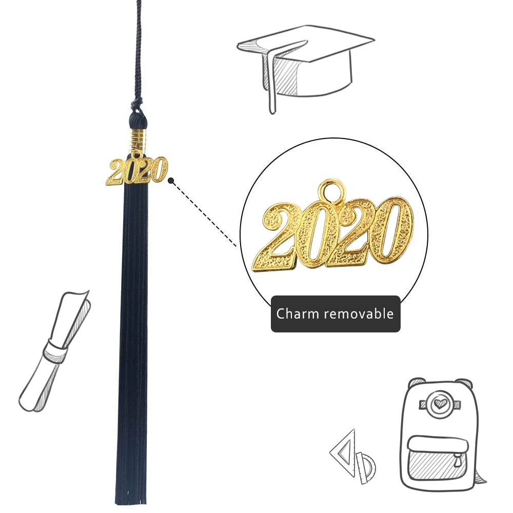 4pcs Diplomi Tassel 2020 Študijskem Diplomi Klobuk Tassel 2020 Diplomi Kapa Klobuk, Obesek, ki Visi Tassel Viseče Ušesa do Leta 2020