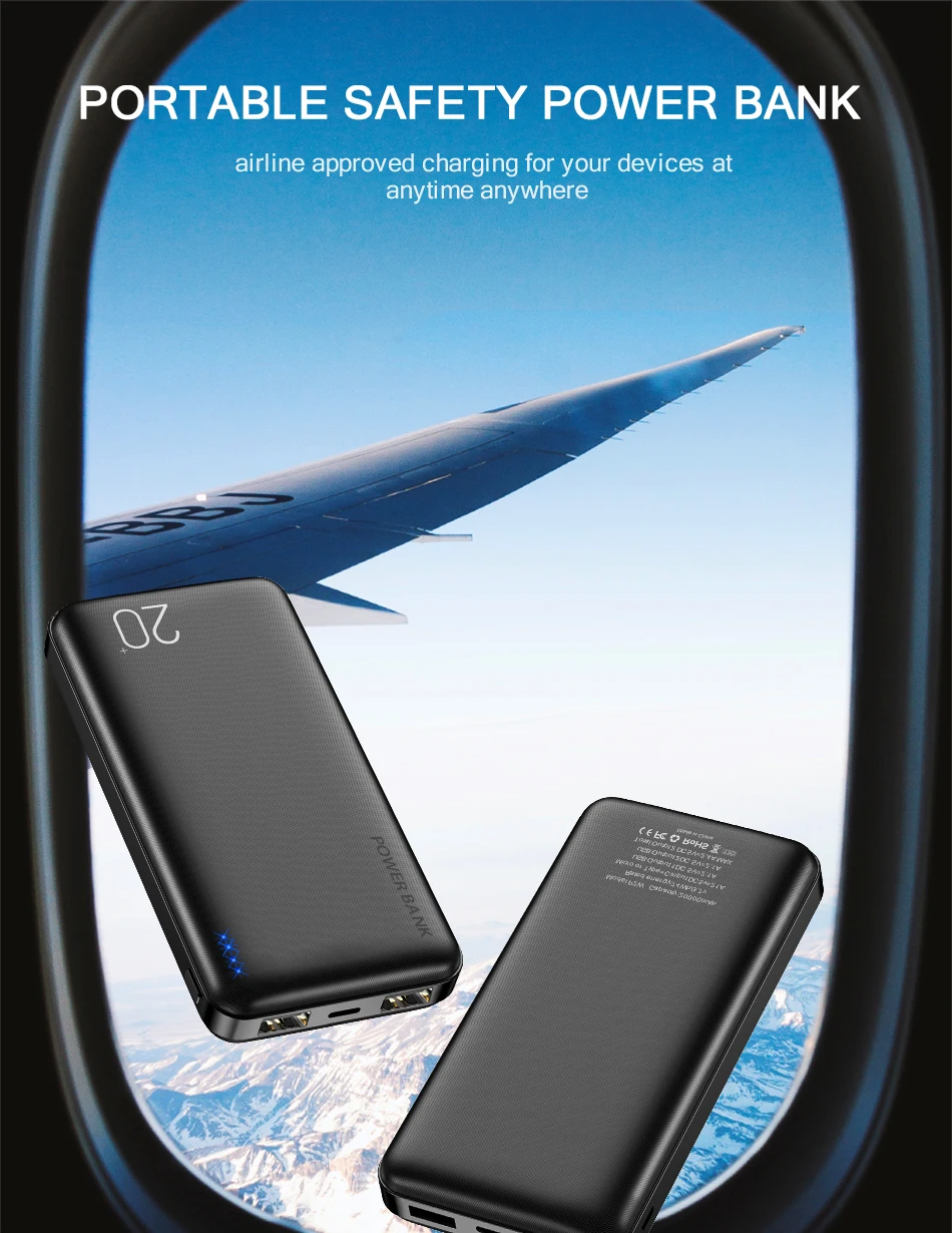 20000mAh Prenosni Polnjenje Poverbank Mobilni Telefon Zunanji Polnilec Powerbank 20000 mAh za Xiaomi Mi